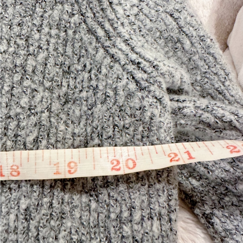 Calvin Klein Open Cardigan Gray Oversized Long Line Cozy Cottagecore Granny M - Picture 9 of 9